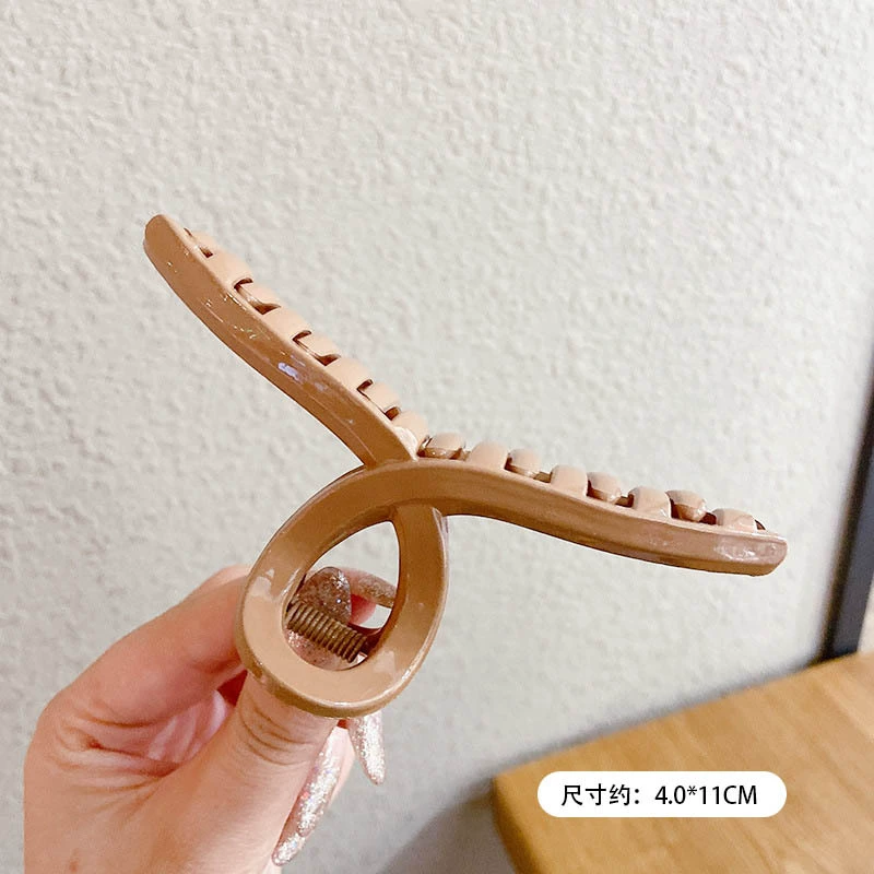 Крабья заколка для волос (hairgrip) акриловая большая булавка, жемчужные вставки, корейский стиль, лёгкая