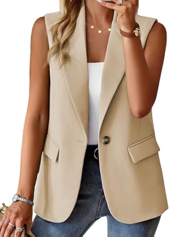 2025 nuevas mujeres europeas y americanas transfronterizas de Amazon traje de temperamento de moda casual chaleco ropa de mujer