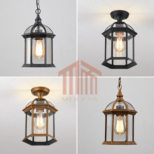 Glass Sun Room Ceiling Lamp Outdoor Balcony Canopy Chandelier Sun Protection Simple Outdoor Courtyard Eaves Top Led Lamp