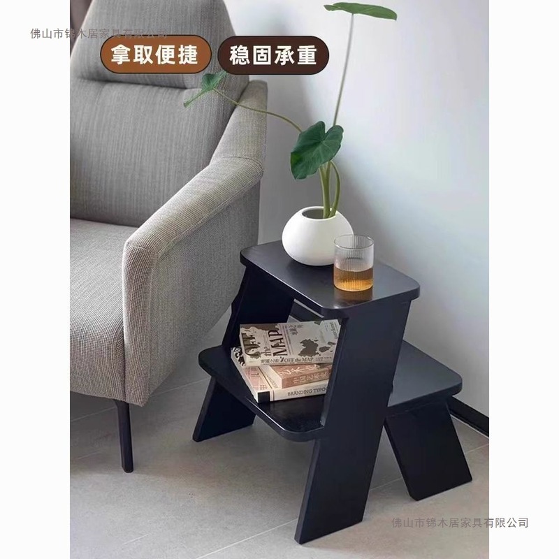 凳子中古床头客厅摆设家用梯凳简约卧室两用二合一床头柜脚凳|undefined