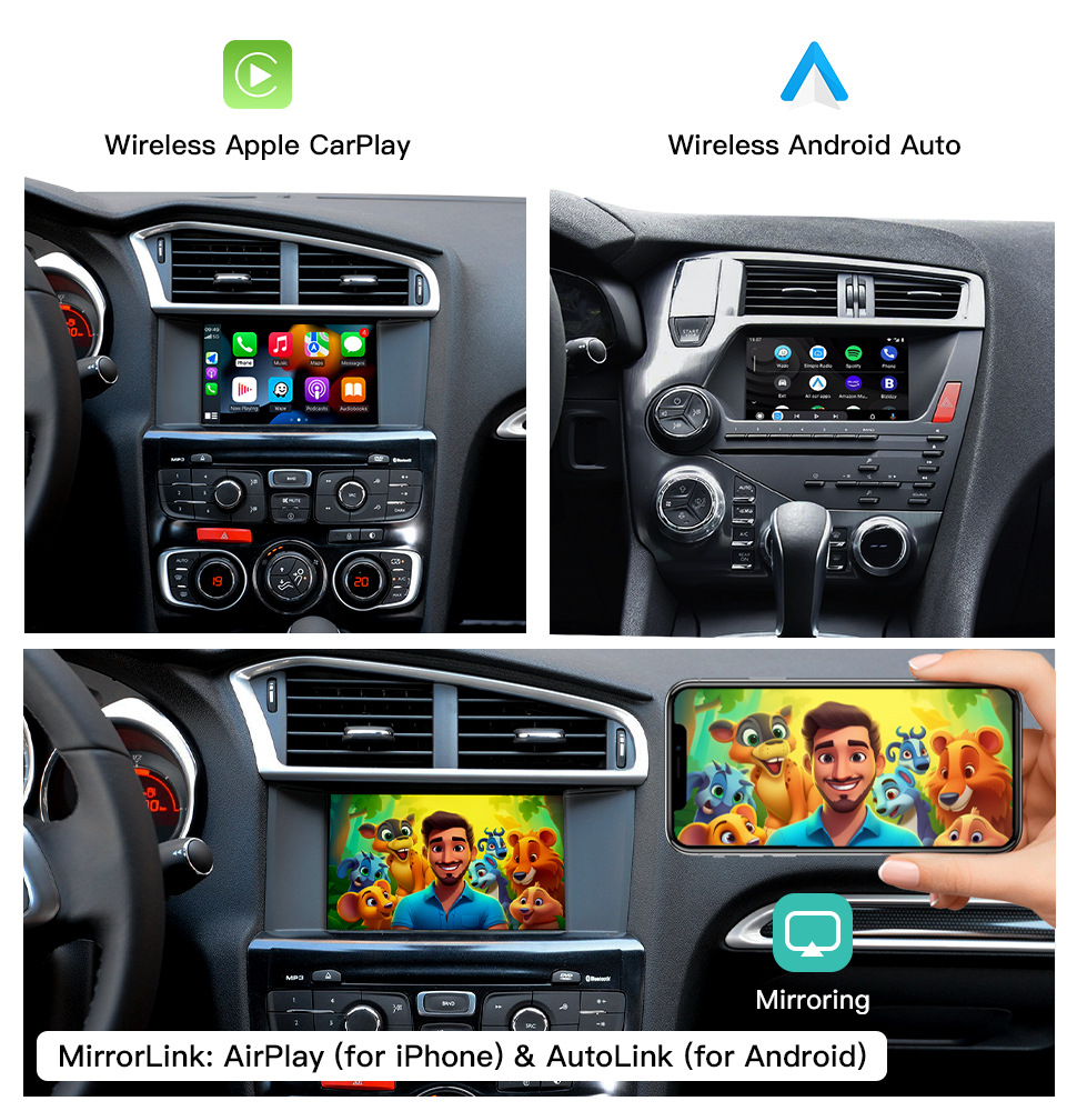 Wireless Carplay Module Is Suitable for Peugeot 208 308 508 3008 Citroen C4 Ds3 Ds5