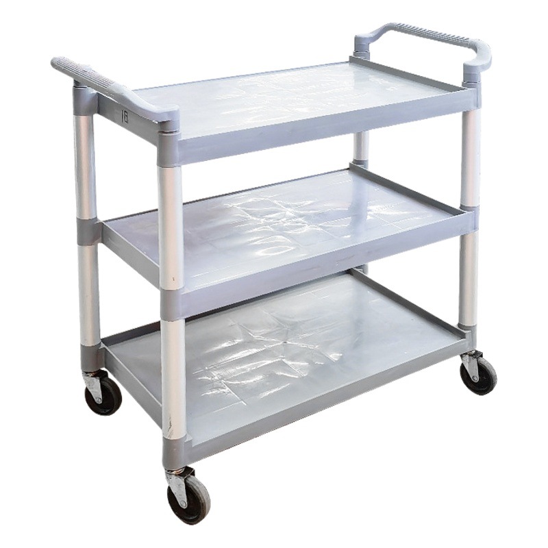 Hotel commercial multi-function dining car multi-layer hand push mute mobile restaurant restaurant delivery car thickened three-layer dining car