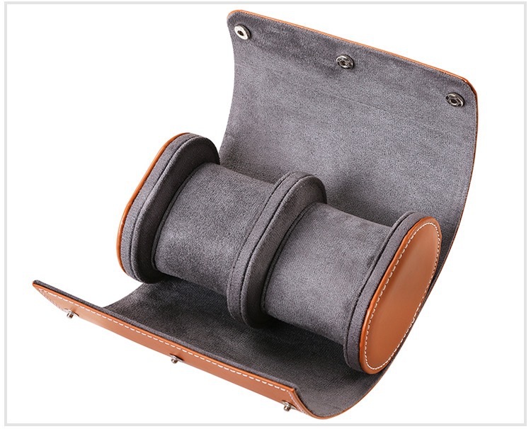 Amazon en stock caja de almacenamiento de viaje Caja de reloj de trabajo PU cuero en stock caja de Reloj portátil de alta gama