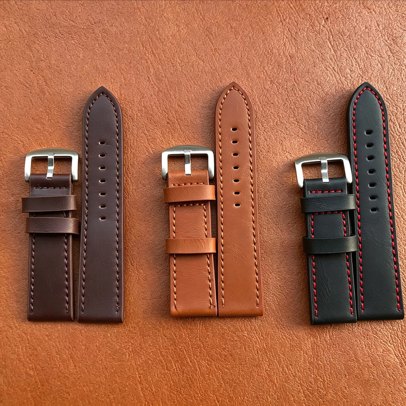Factory Direct Sale Quick-Release Crazy Horse Leather Genuine Leather Watch Strap Vintage High-End Universal Watch Replacement Leather Strap Accessories Factory Direct Sale Quick-Release Crazy Horse Leather Genuine Leather Watch Strap Vintage High-End Universal Watch Replacement Leather Strap Accessories
