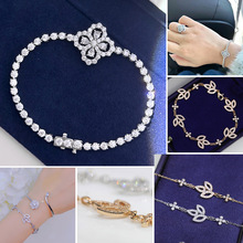 ���λ��滨�@ϵ�п���ʯ���Ů925���y�18K���Ƕ���~�����