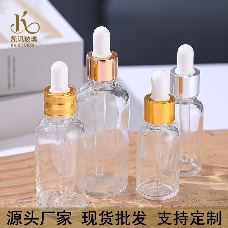 透明精油瓶分装瓶5ml100ml胶头滴管瓶玻璃精油小样瓶现货厂家批发