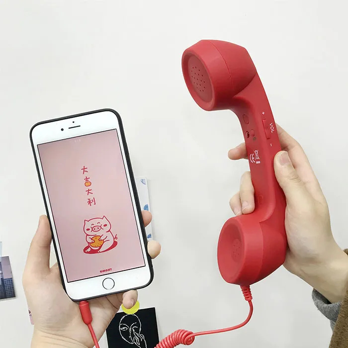 电话筒Typec耳机话筒外接听器送女朋友创意礼物可调音量手持电话