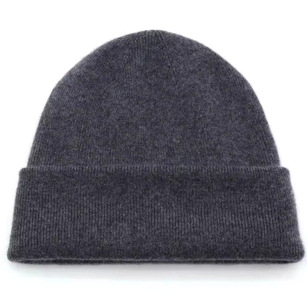 Кашемировая/ Woolen демисезонная теплая knitted шапка для мужчин и женщин, с увеличенной толщиной