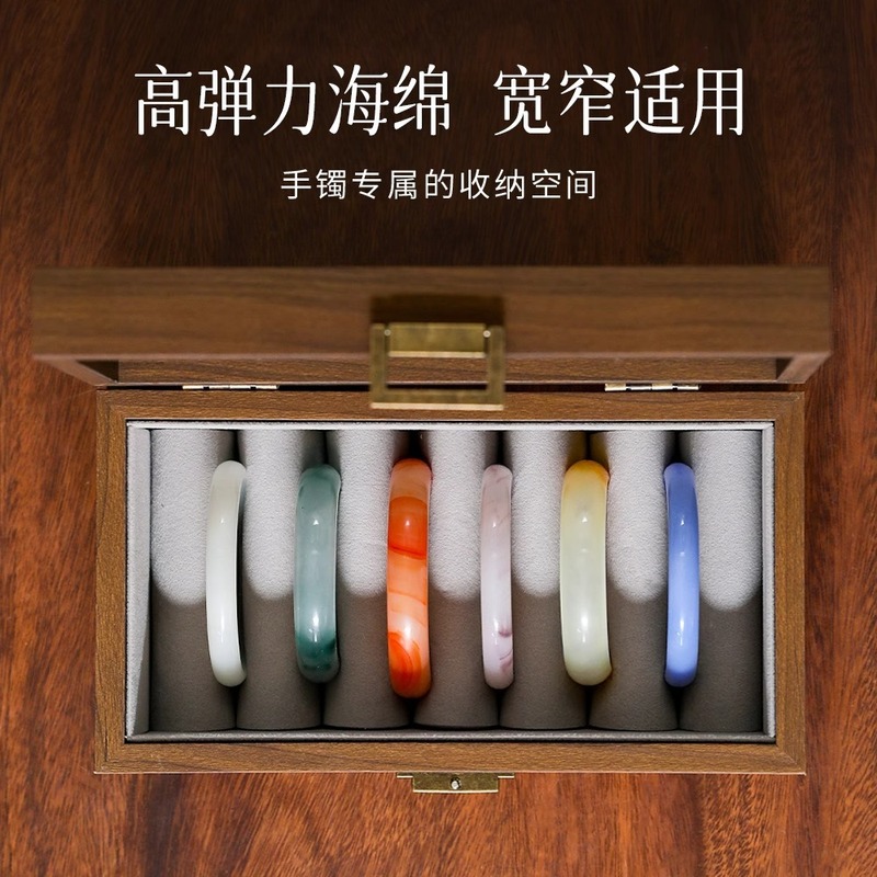 保存ブレスレット専用木製紋収納ケース複数位高級感レトロ出店展示防塵酸化アクセサリーケース|undefined