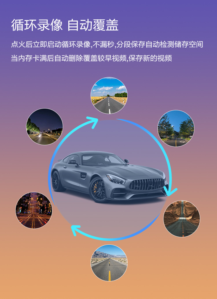 U-shaped universal king driving recorder HD night vision 24 small parking monitoring WIFI hidden recorder wholesale