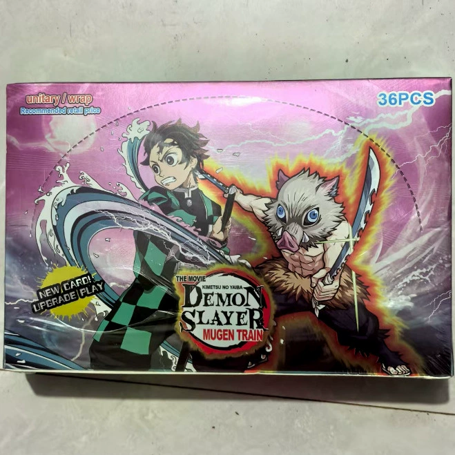 Иностранная версия Kimetsu no Yaiba коллекции карт английская версия Douyin модная штамповка карта лотка слепая коробка оптом