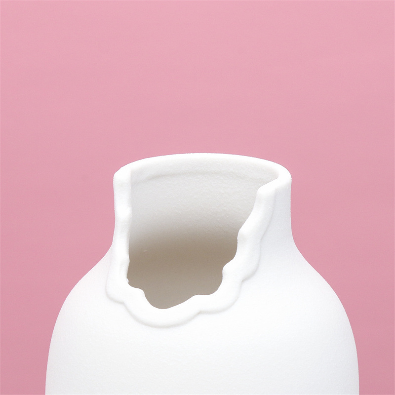 Estilo nórdico florero de Cerámica Arte de La Flor Blanca artesanía creativa hogar sala de estar decoración arreglo de flores secas transfronteriza