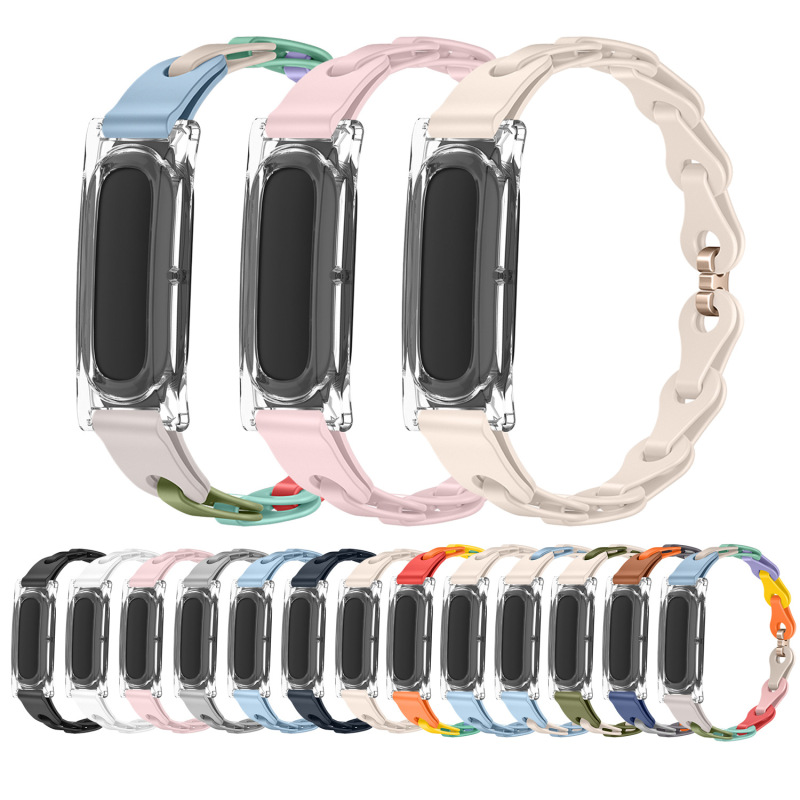 Suitable for Google Fitbit Air Watch Strap, Silicone Watch Band, Pc Protective Case, Detachable Adjustable Wristband Suitable for Google Fitbit Air Watch Strap, Silicone Watch Band, Pc Protective Case, Detachable Adjustable Wristband