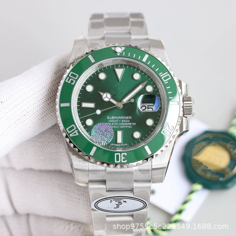 Завод VS Factory ZF Завод Green Water Ghost Полностью автоматический 316 Нержавеющая сталь Светящийся Черный Призрак Синий Призрак Механический стальной ремень Керамическое кольцо