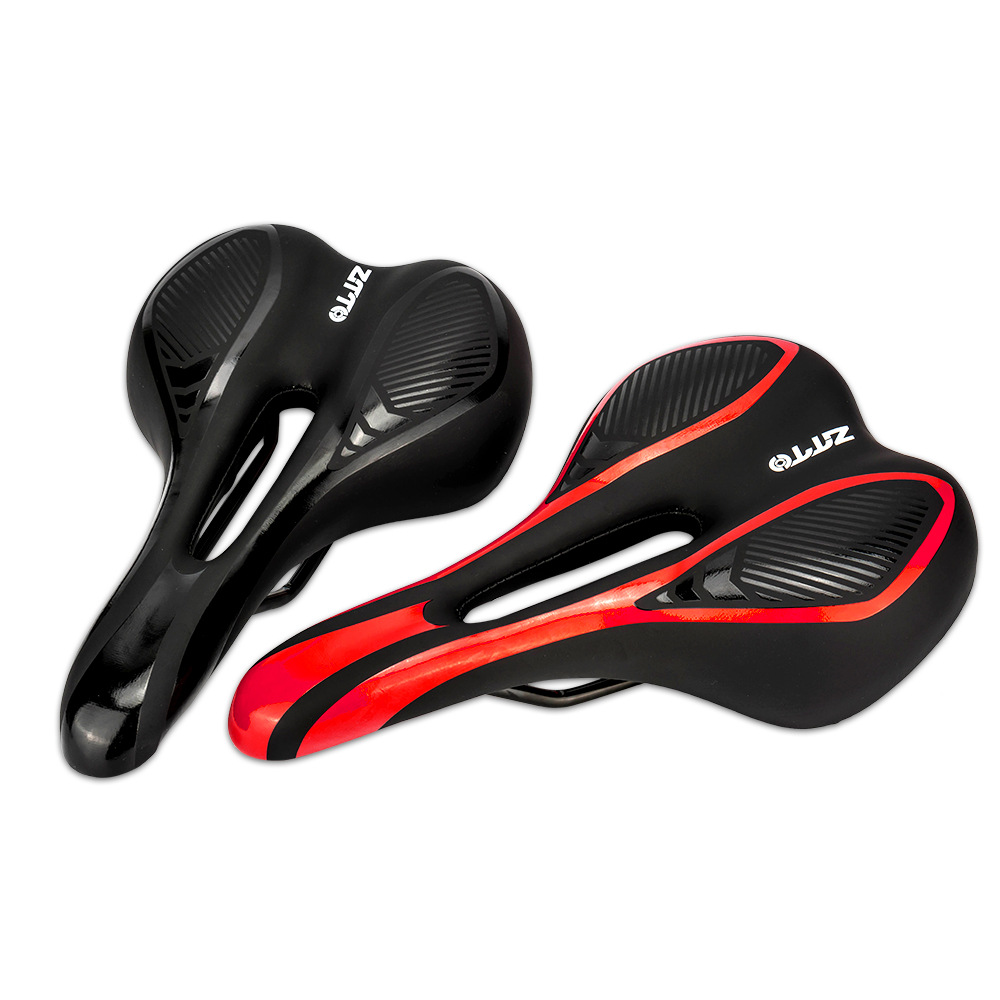 Cojín de bicicleta de carretera de montaña transfronterizo ZTTO Cojín de sillín cuero de microfibra Bolso de asiento plegable hueco cómodo y transpirable