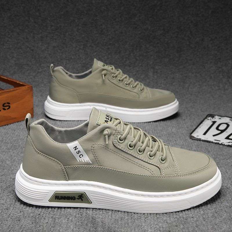 帆布鞋男鞋2025新款板鞋老北布鞋透气防臭一脚蹬高档休闲鞋