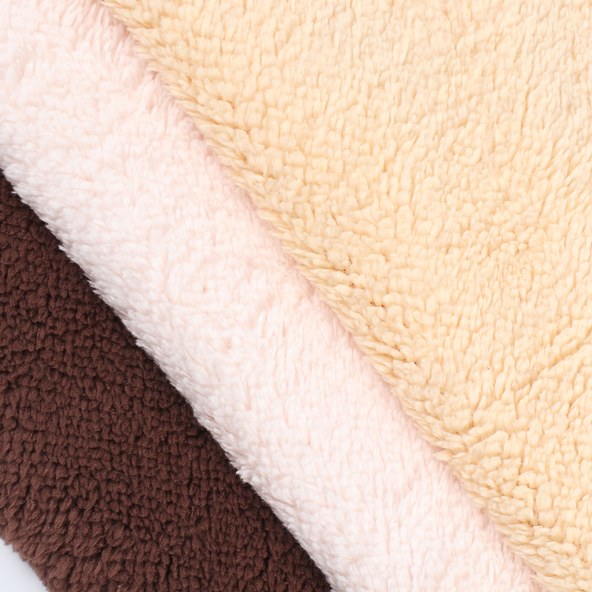 现货供应单面素色舒棉绒针织绒布棉花绒秋冬睡衣地毯家纺时装面料