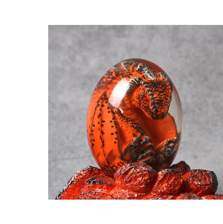 Huevo de Dragón de Lava de Resina Decorativo