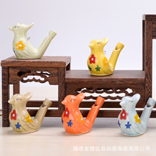 彩色小鸟口哨色釉陶瓷水鸟哨子玩具儿童玩具小礼品地摊旅游纪念品