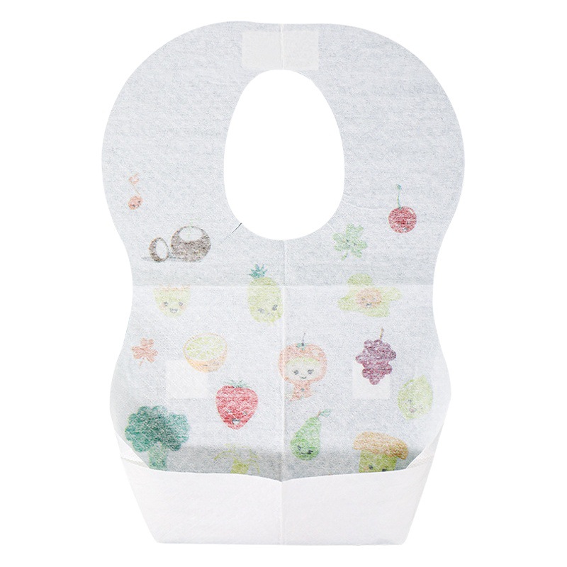 Disposable bib rice pocket non-woven fabric for the elderly and children waterproof and oil-proof LOGO factory direct sales