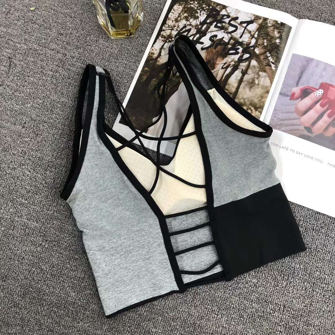 Nueva inconsútil alto elástico belleza de alta calidad las mujeres chaleco inalámbrico yoga sujetador ropa interior deportiva al por mayor