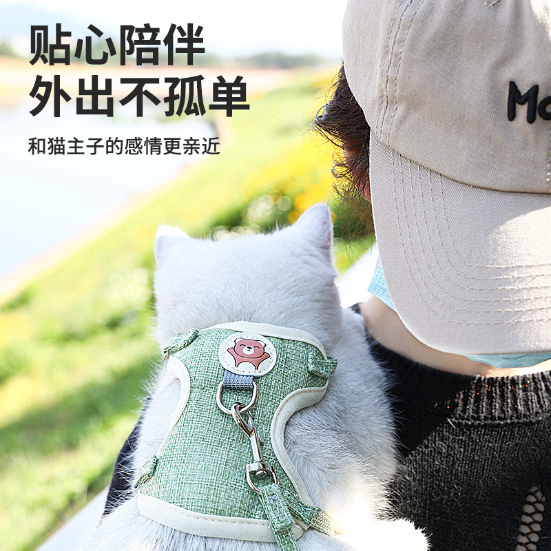 Transfronterizo nuevo chaleco de la correa del pecho del animal doméstico correa de gato perros medianos y pequeños anti-rotura correa de perro al por mayor
