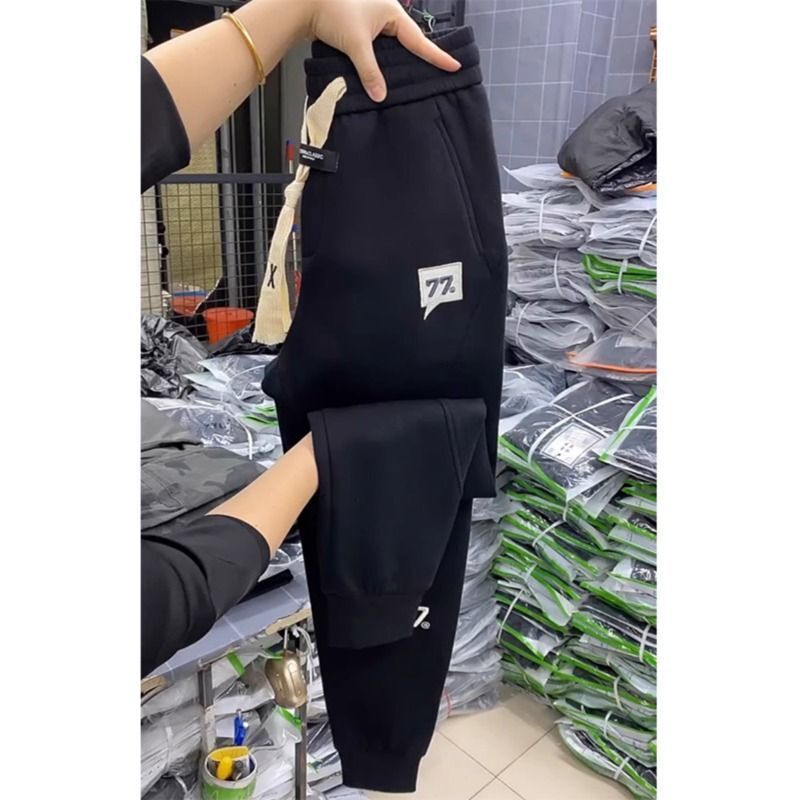 Clearance Men's Autumn and Winter Fleece-Lined Thick Sweatpants Trendy Brand Stylish Sports Harem Pants Versatile Warm Pants