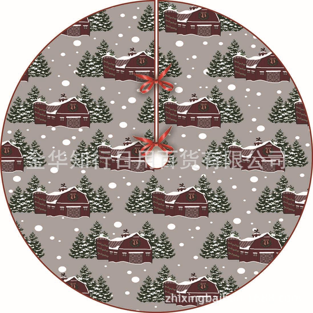 Nueva falda de árbol de Navidad FIESTA DE Navidad copo de nieve muñeco de nieve alce impreso franela árbol de Navidad diseño inferior alfombra de piso