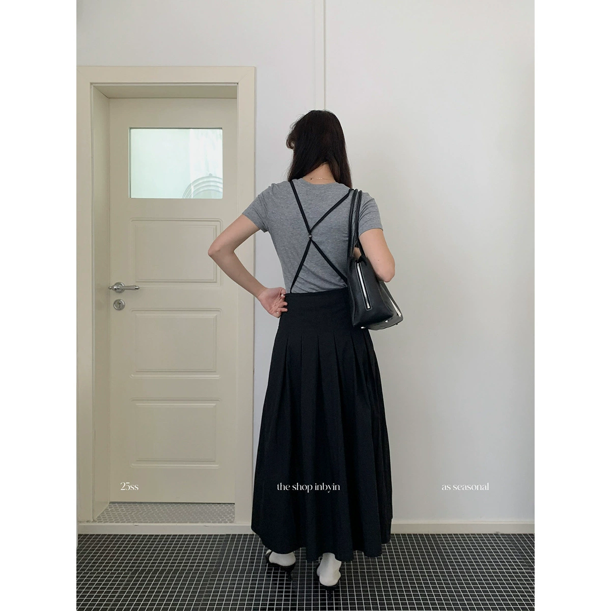 Yi En Ou inbyin колледжа стиль минус возраст подтяжка юбка бюст дизайн дизайн женская новая плиссированная тонкая юбка