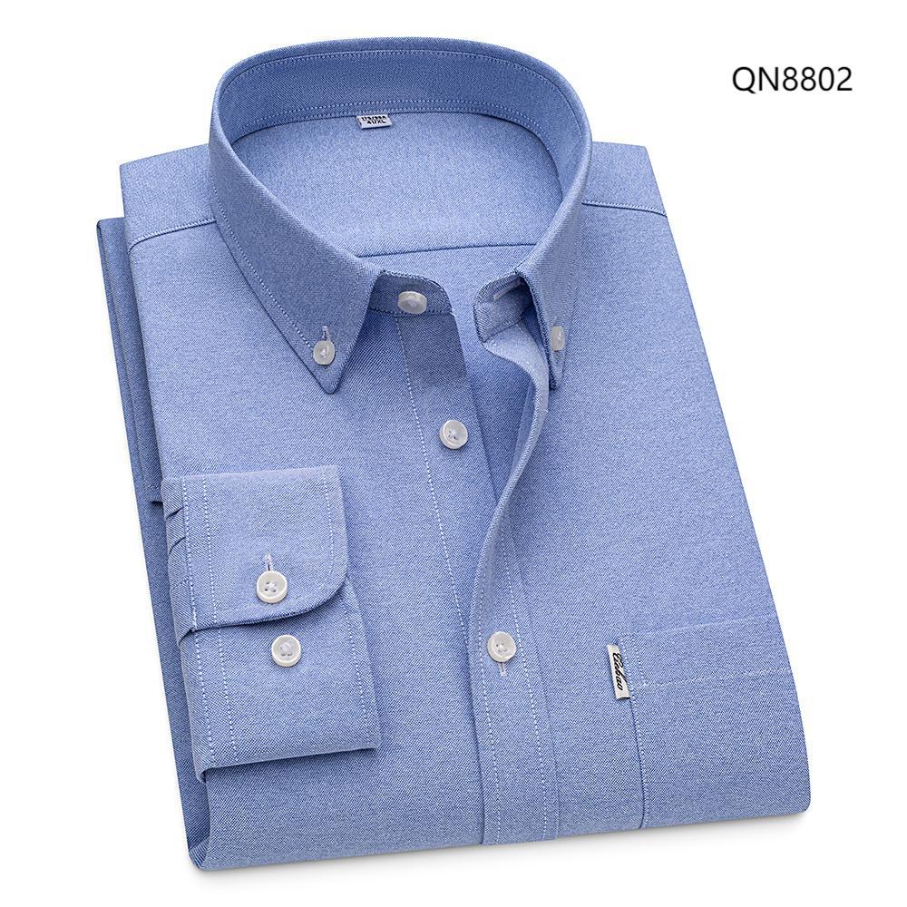 Men's short-sleeved shirt Oxford cotton thin casual slim half-sleeved shirt men's factory direct selling a generation of hair