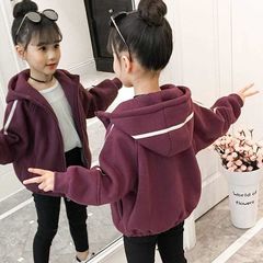 2025年新作春秋冬女児向けおしゃれプリンセス風冬物中高生向け厚手裏起毛ジャケットトレンド