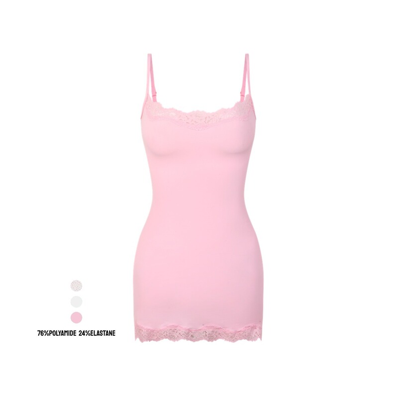 Lace Slip Dress Sexy Lace Camisole Shaping Dress Short Skirt Bodycon Skim* Same Style