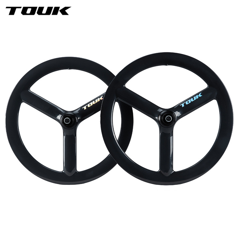Touk Carbon Fiber Bicycle Wheelset Three-Blade Folding Wheels 20inch Road Bike Disc Brake Rim Brake Touk Carbon Fiber Bicycle Wheelset Three-Blade Folding Wheels 20inch Road Bike Disc Brake Rim Brake