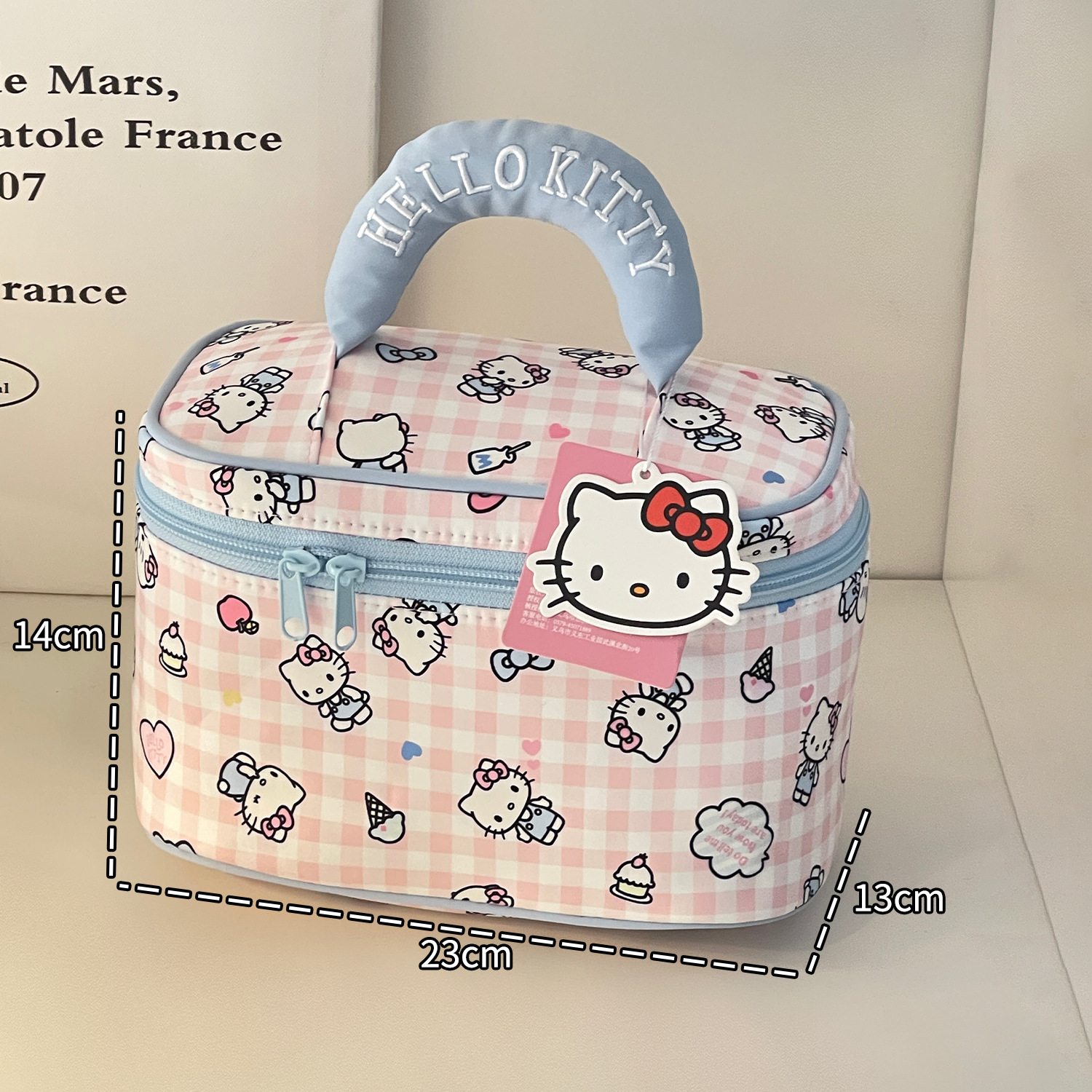 Sanrio edición completa HelloKitty bolsa de maquillaje para mujeres, gran capacidad, alta belleza, bolsa de maquillaje portátil de viaje