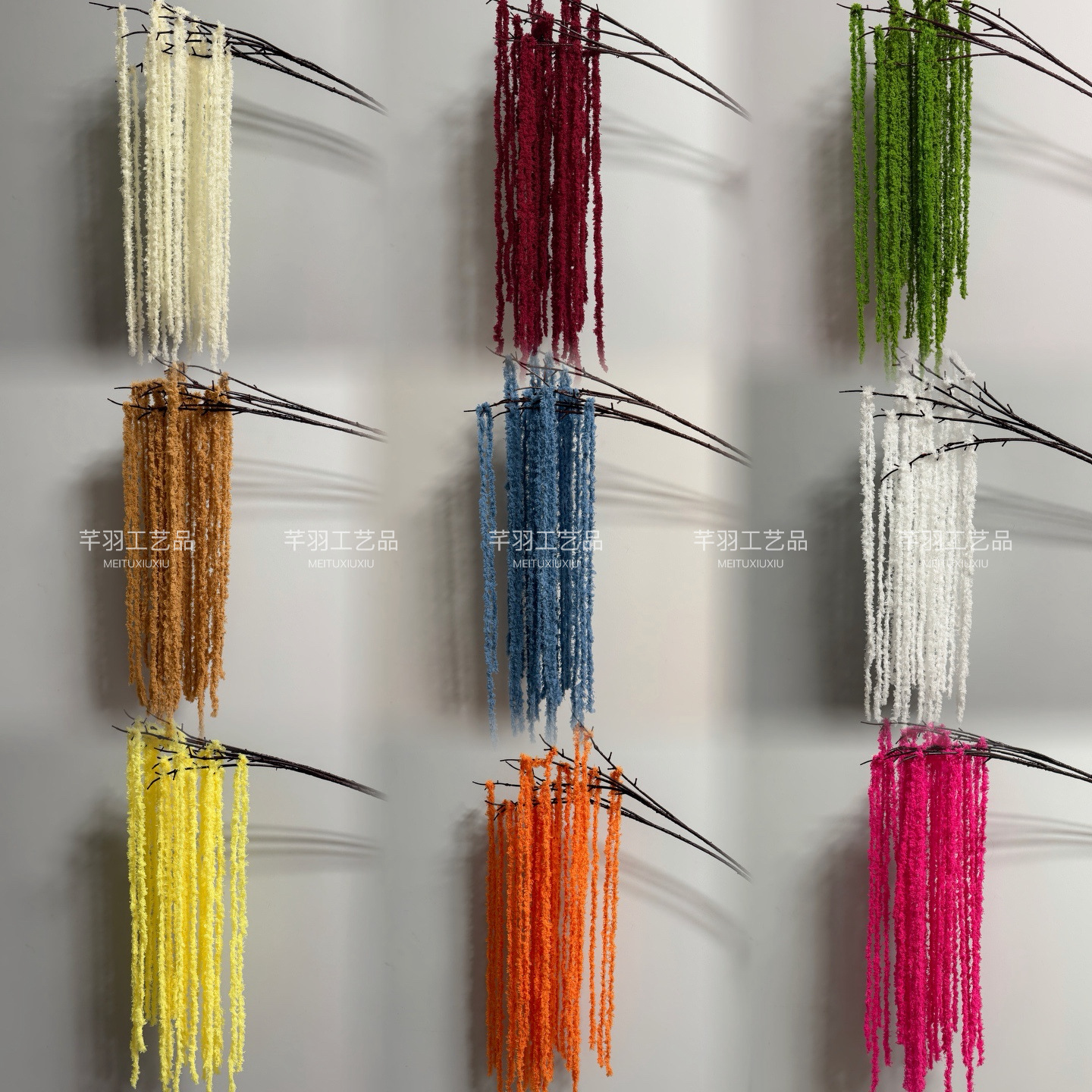 Wool Hanging Rice Wedding Arrangement Artificial Flowers Wedding Flowers Artificial Flowers Silk Flowers Outdoor Landscaping Fake Flowers Tassel Flower Arrangement