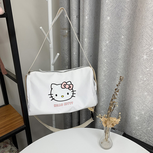 New hello kitty Japanese small fresh large capacity travel bag gym bag waterproof bag