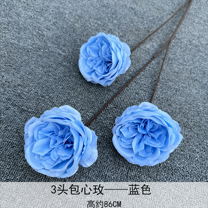 Artificial Rosa sola franela Rosa flor artificial boda decoración del hotel decoración del hogar arreglo de flores flor artificial Rose