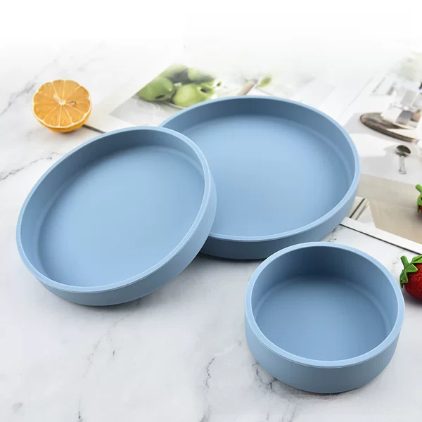 Amazon Hot Selling Food Grade Silicone Tableware Set Children's Supplemental Bowl Thickened Snack Fruit Plate Boiled