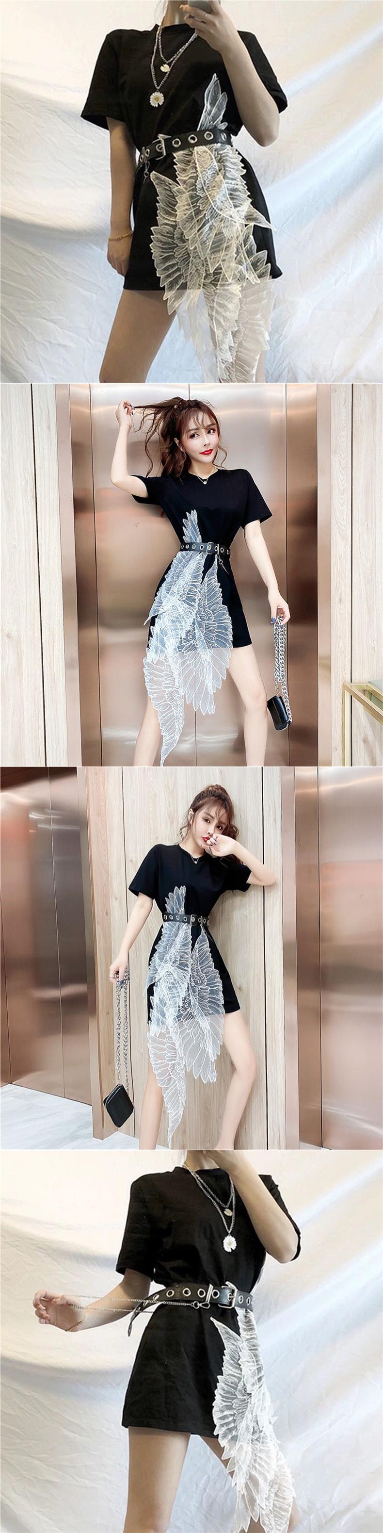 Embroidered Dress Side View