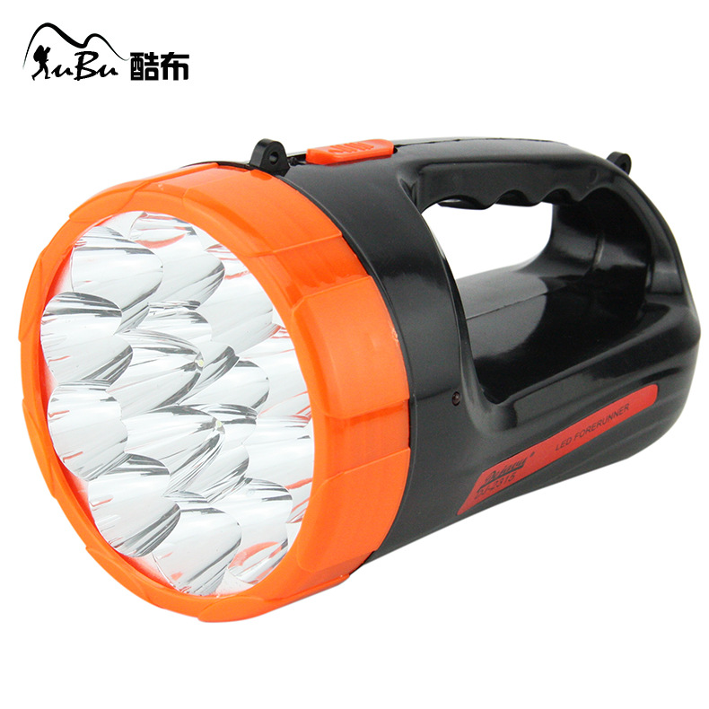 消防演习15LED巡逻矿灯消防手提探照灯充电手电筒家用应急野营灯