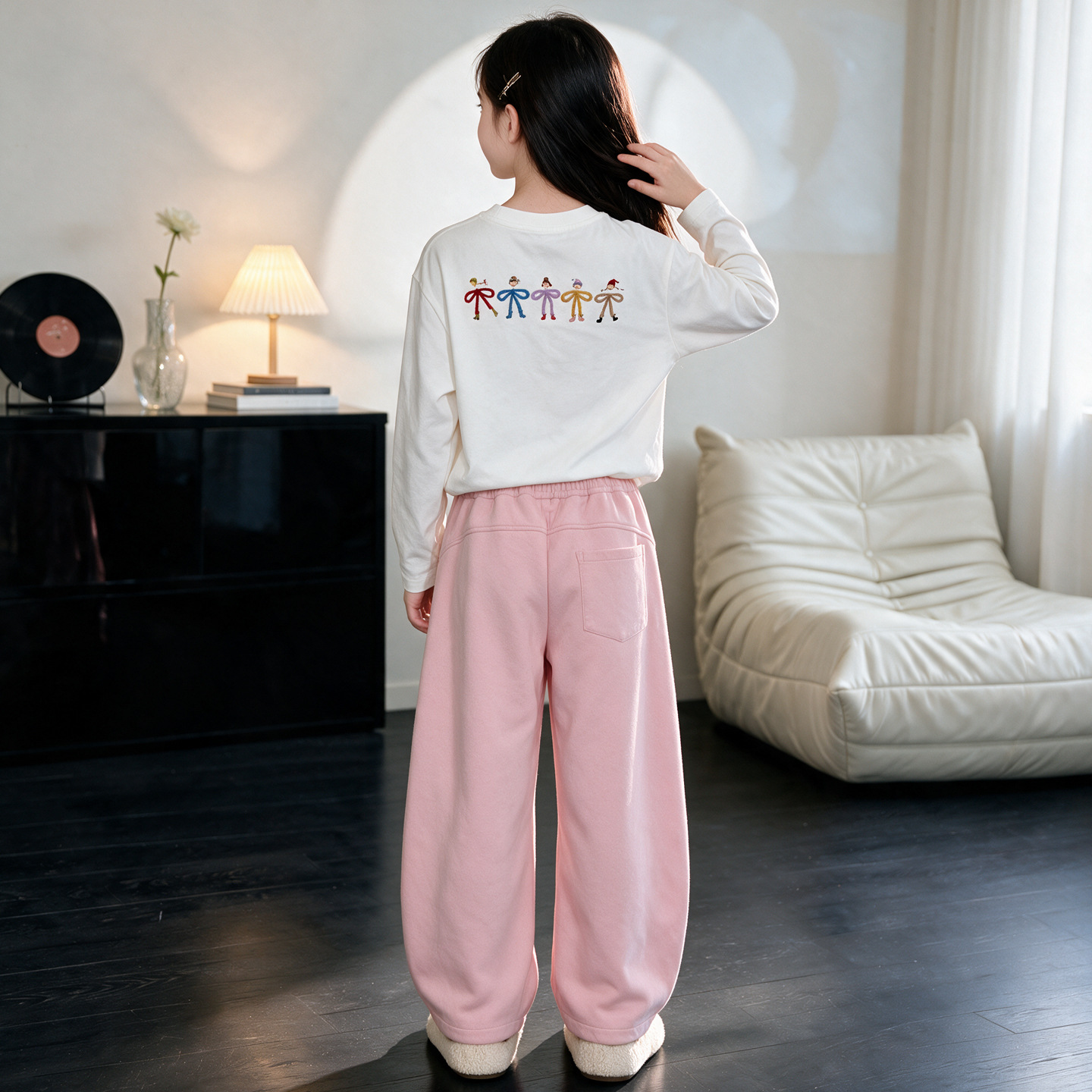 Autumn set, children's long-sleeve, western style, for teenagers, suitable for spring and autumn 4