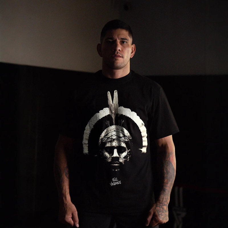 Cool European and American UFC Fighting FULL VIOLENCE Cotton Printed T-Shirt Men's and Women's Loose plus size Street