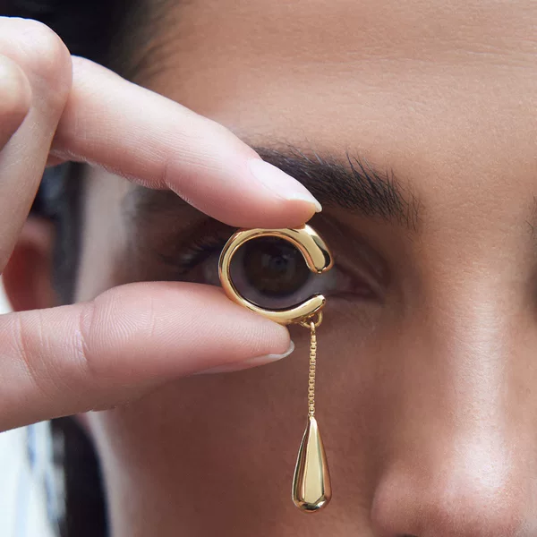 Cold Style, Simple and Versatile, Personalized Tassel Water Drop Pendant Ear Bone Clip, New Style, Unique Trendyy Ear Clip and Ear Hook