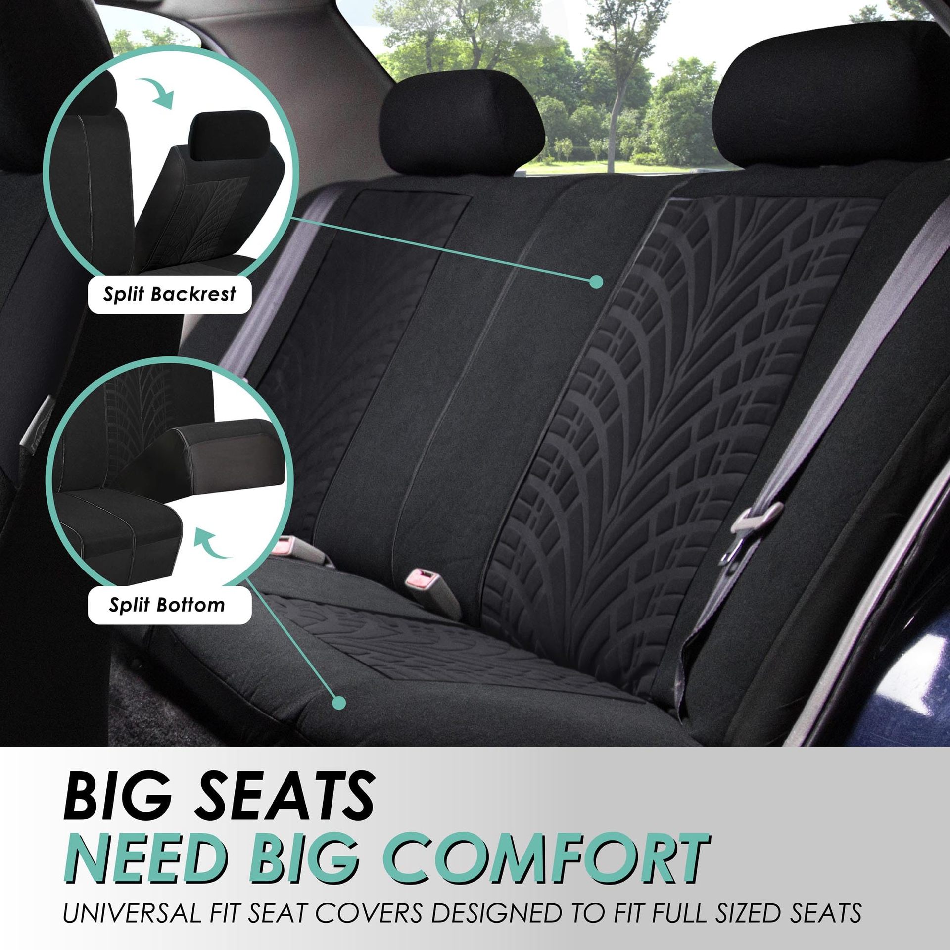 Universal Car Seat Cushion Breathable Tire Pattern