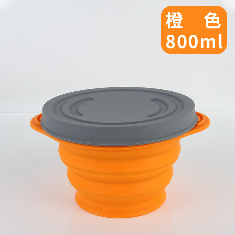 ♡ 食品グレードのシリコン製折りたたみボウル、旅行用伸縮式インスタントラーメンボウル、赤ちゃんや子供の旅行、アウトドアでの食事に最適、折りたたみ可能|undefined