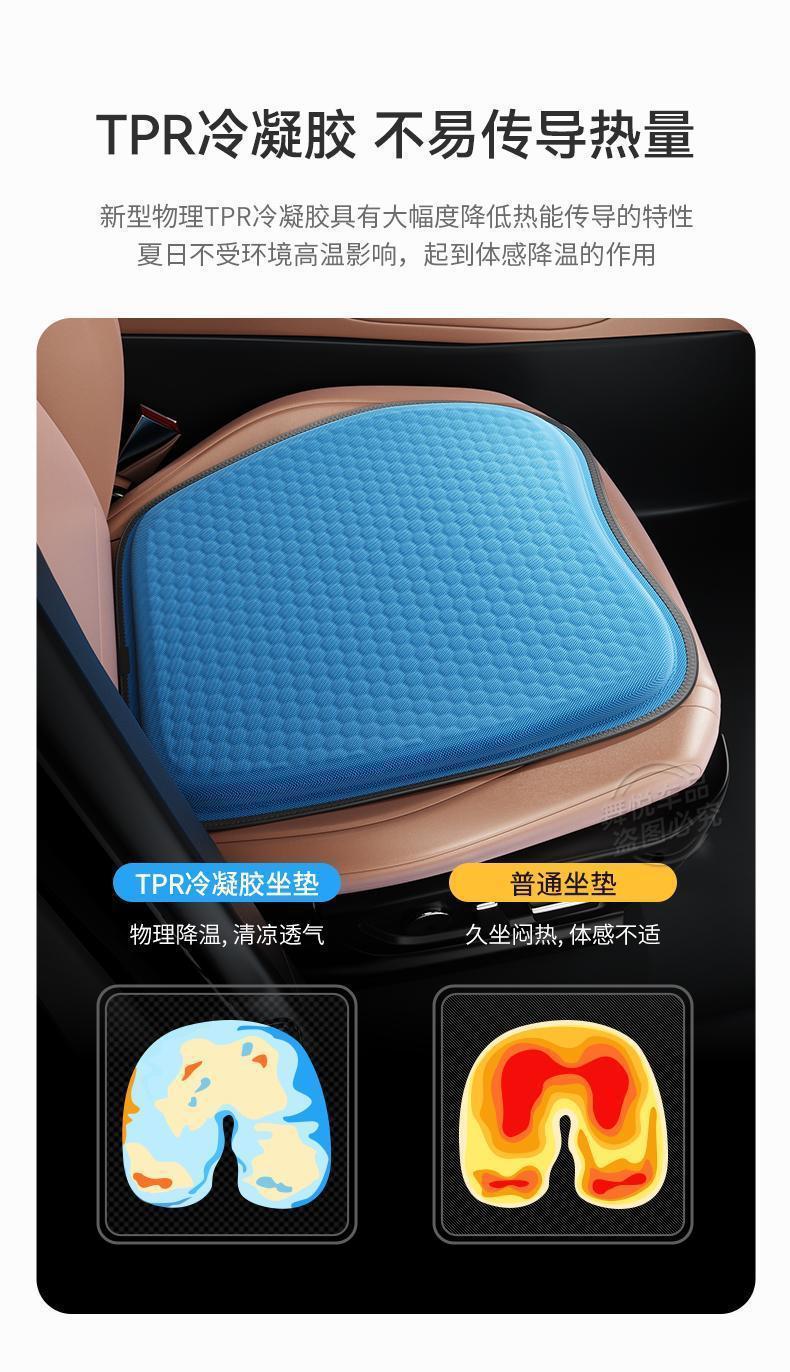 Summer Honeycomb Gel Car Seat Cushion Cool Cushion Jelly Breathable Ice Cushion Office Chair Cushion Silicone Car Cushion