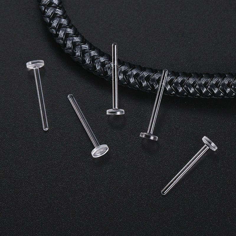 Серьги-гвоздики DIY из смолы толщиной 1,2 мм для расширения ушей, антиаллергенные, прозрачные, невидимые, для ухода за пирсингом ушей