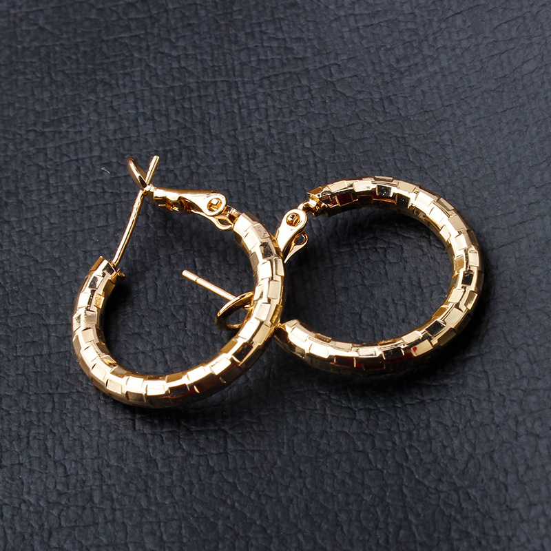 New Alloy Plating Real Gold Geometric Thick Women's Earrings display picture 2