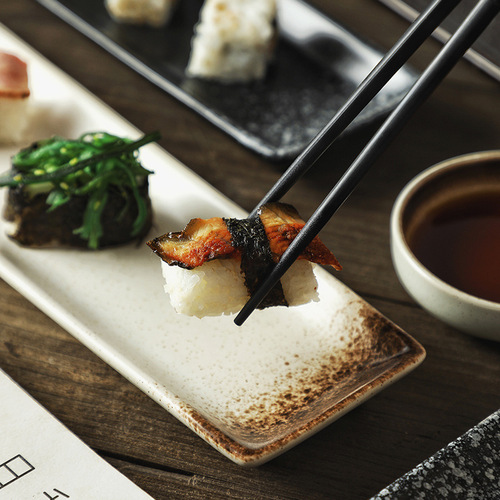 15-inch rectangular plate ceramic extra-long dish plate snack plate snack sashimi home sushi plate tableware