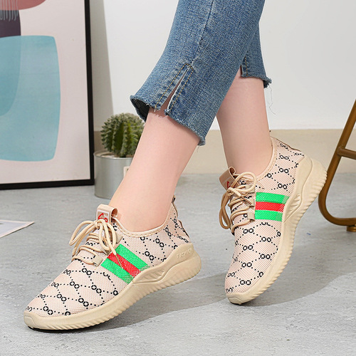 Women's Coconut Shoes  Spring, Summer and Autumn New Women's Trendy Shoes Versatile Mesh Shoes Casual Sports Shoes Running Shoes Wholesale